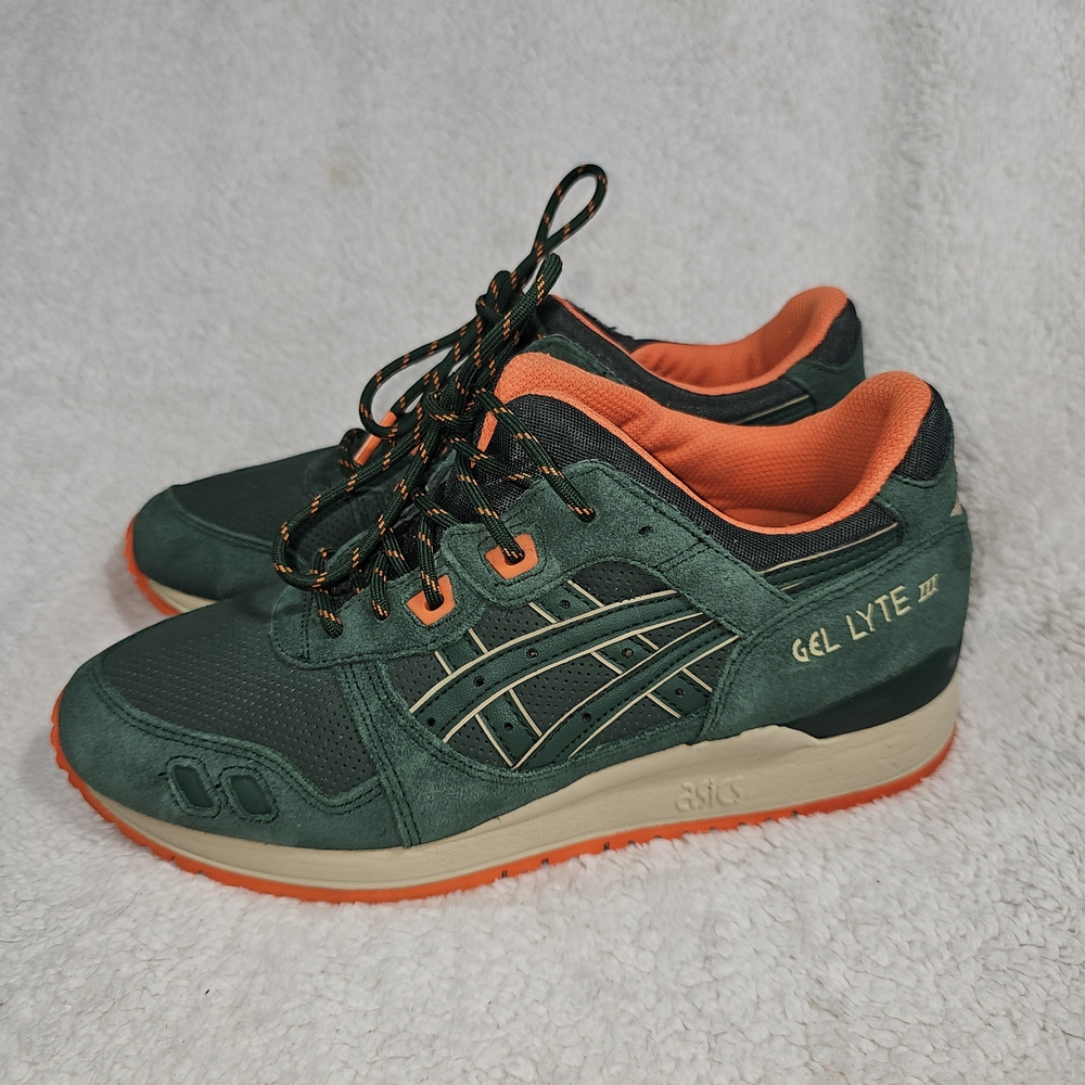 ASICS Gel Lyte III Green and Orange Men's Shoes